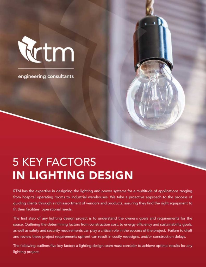 Lighting Design 5 Key Factors RTM Engineering Consultants